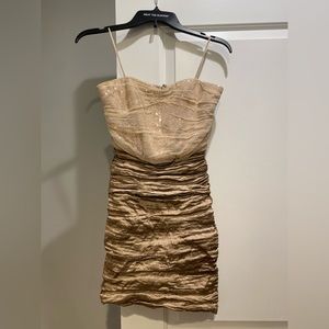 NICOLE MILLER, Sequin Mochafied Dress, Size 4